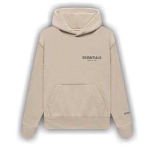 Fear of God ESSENTIALS Pullover Hoodie Sweatshirt Youth Size Small Beige